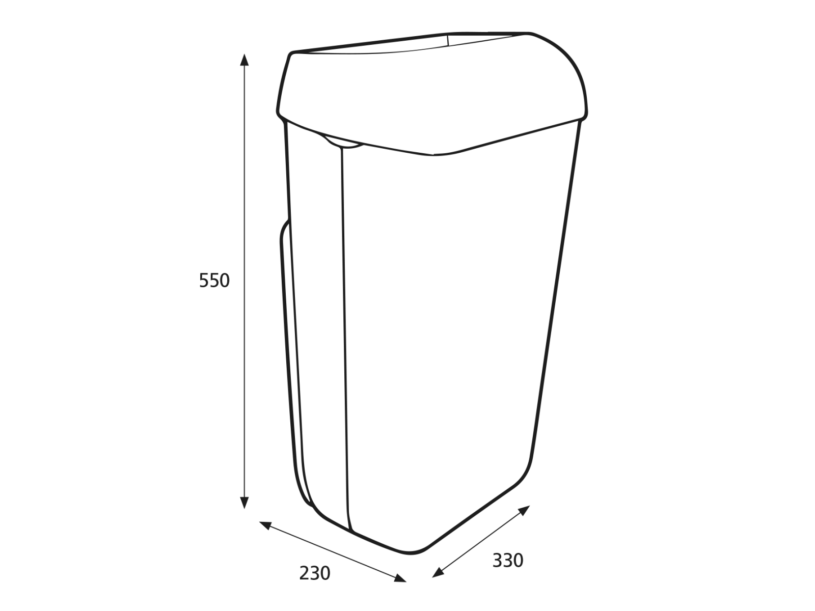 Kosz 25L KATRIN 91899 BIAŁY
